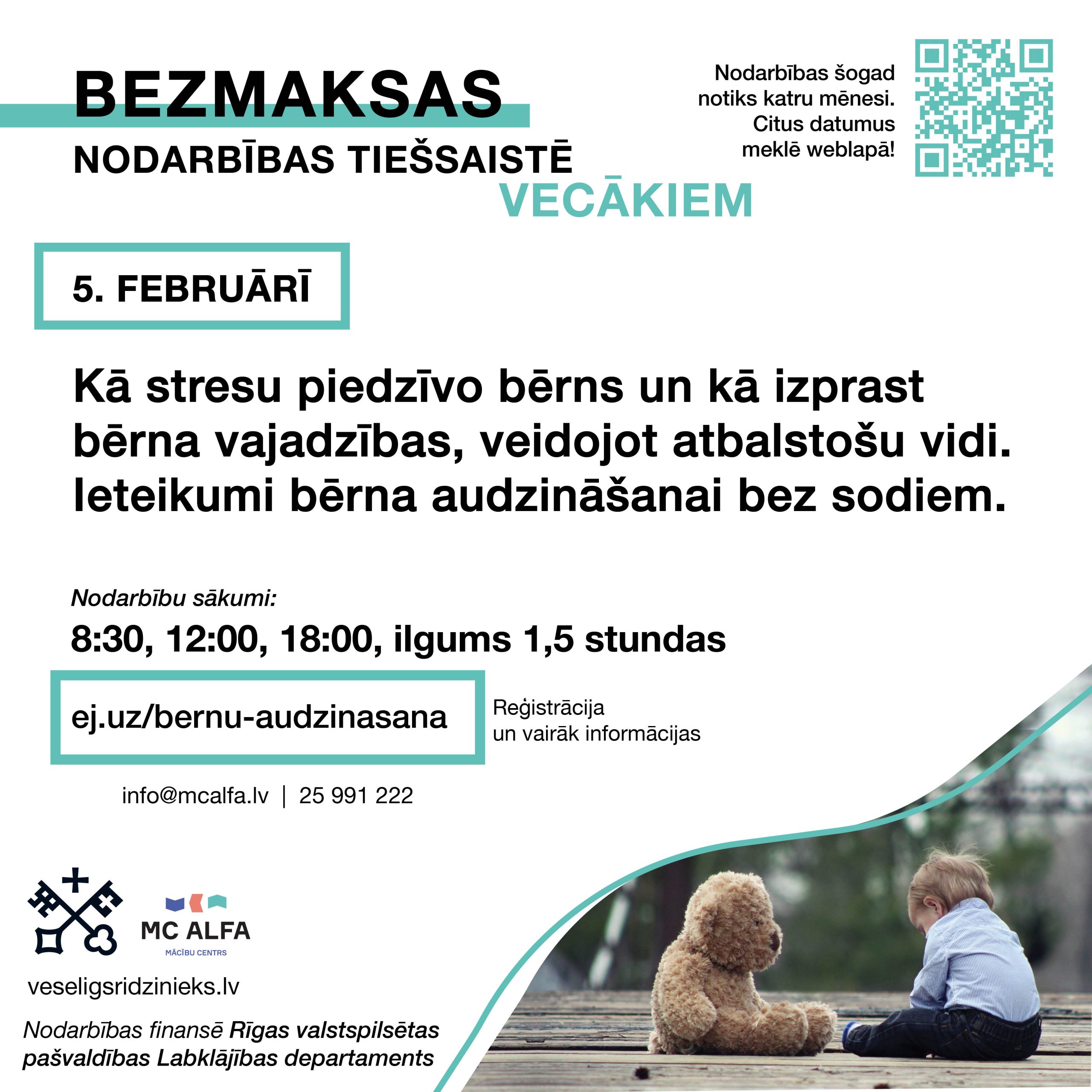 Bezmaksas tiešsaistes nodarbības vecākiem par bērnu audzināšanas jautājumiem