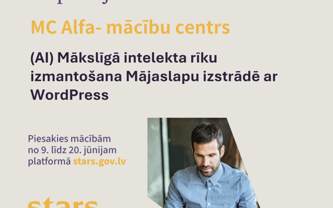 (AI) Mākslīgā intelekta rīku izmantošana Mājaslapu izstrādē ar WordPress (bezmaksas kursi)