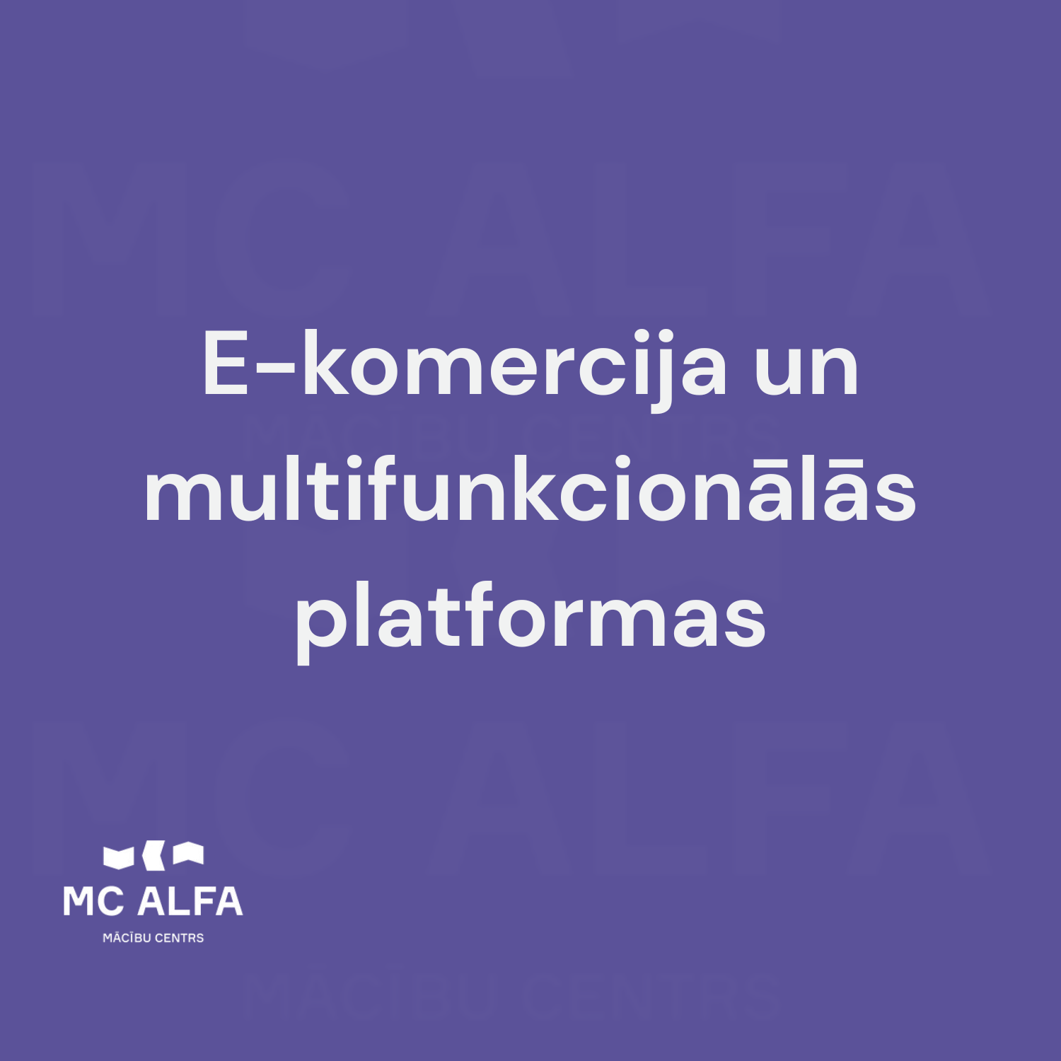 E-komercija un multifunkcionālās platformas